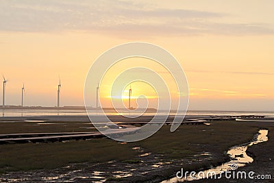 Taiwan beauty - Gaomei wetland area Stock Photo