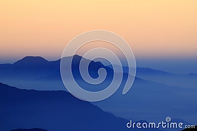 Taiwan beauty - Hehuan Mountain-cloud Stock Photo