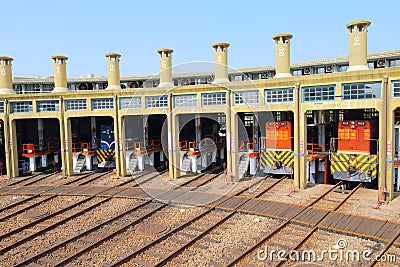 Taiwan : Changhua Railway Roundhouse Stock Photo