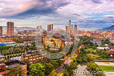 Taiwan City Skyline Stock Photo