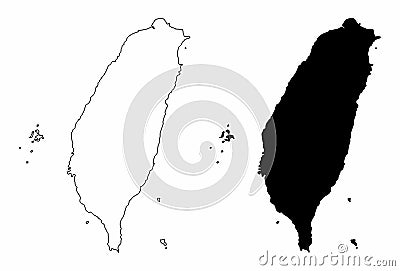 Taiwan contour maps Vector Illustration