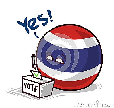 Taiwan country ball voting yes Stock Photo