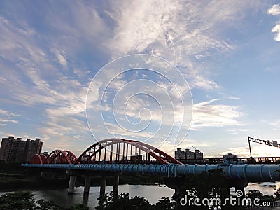Beautiful landscape around Yongfu Bridge Editorial Stock Photo