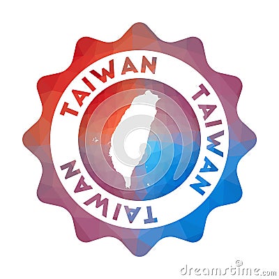 Taiwan low poly logo. Vector Illustration