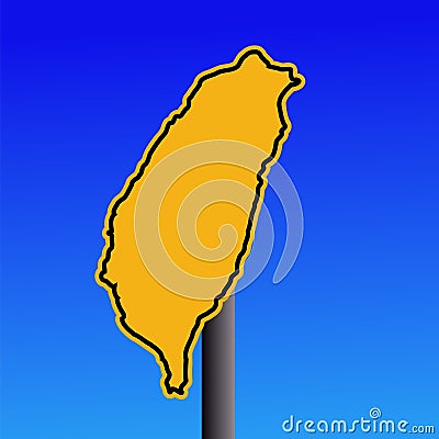 Taiwan map sign Vector Illustration