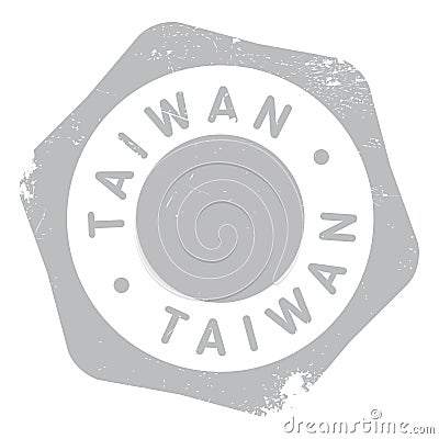 Taiwan stamp rubber grunge Vector Illustration