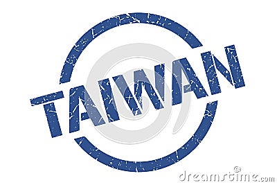 Taiwan stamp. Taiwan grunge round isolated sign. Vector Illustration
