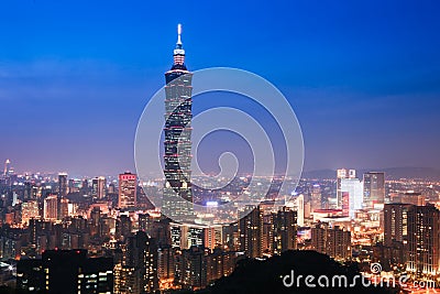 Taiwan, Taipei night scene Stock Photo