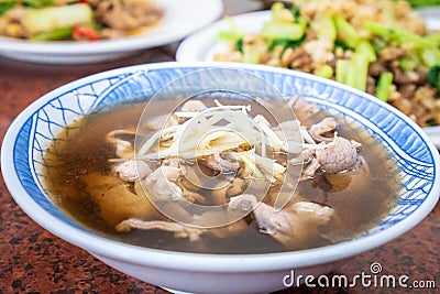 Taiwan traditional delicious angelica lamb soup Stock Photo