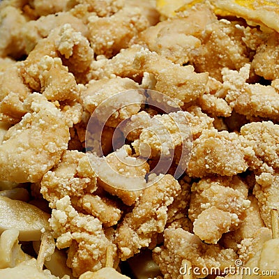 Taiwanese deep fried popcorn chicken Stock Photo