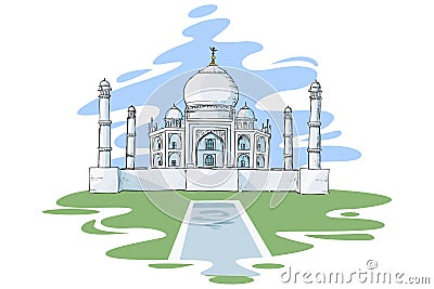 Taj Mahal Vector Illustration