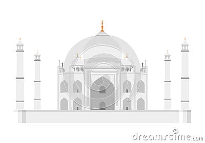 Taj Mahal, Agra, India. Vector illustration. Vector Illustration