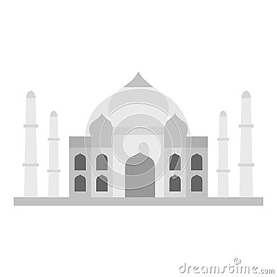 Taj Mahal icon isolated Vector Illustration