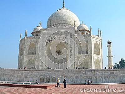 Taj Mahal mausoleum in Agra, India Editorial Stock Photo