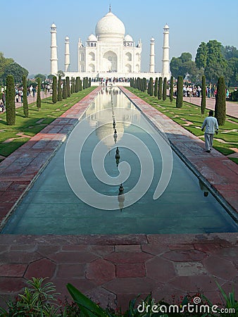 Taj Mahal mausoleum complex in Agra, India Editorial Stock Photo