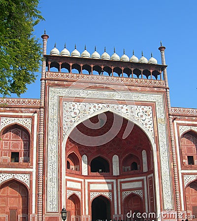 Taj Mahal mausoleum complex in Agra, India Stock Photo