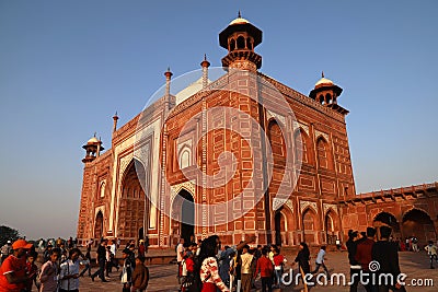 Taj Mahal Complex - Agra, Uttar Pradesh, India Editorial Stock Photo