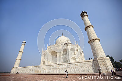 Taj Mahal mausoleum landmark located in Agra, Indi Editorial Stock Photo