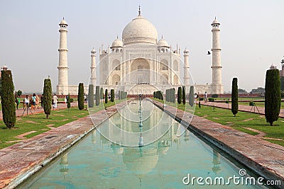 The taj mahal in the reflection Editorial Stock Photo