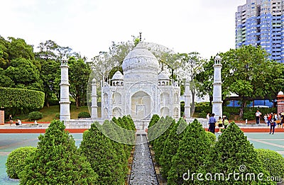 Taj mahal replica at window of the world, shenzhen, china Editorial Stock Photo