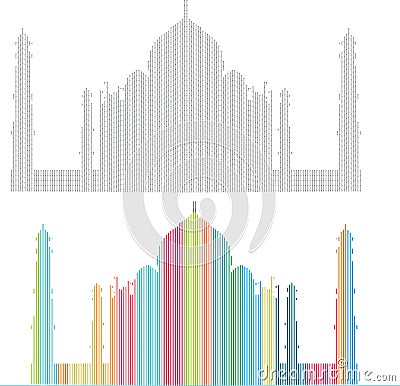 Taj Mahal 4 Vector Illustration