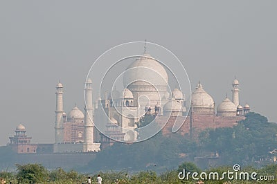 Taj Mahal view from Agra Fort Stock Photo