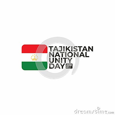 Tajikistan National Unity Day, June 27 Vector Illustration