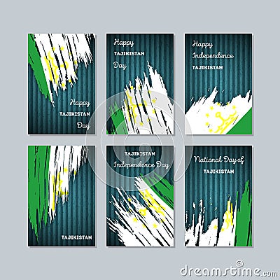 Tajikistan Patriotic Cards for National Day. Vector Illustration