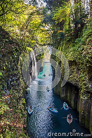 Takachiho Gorge, Kumamoto Japan Editorial Stock Photo