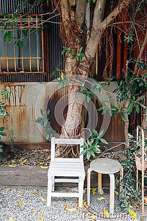 Kitahama Alley vintage cafe street in Takamatsu, Japan Editorial Stock Photo