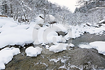 Takaragawa Onsen Osenkaku in Gunma prefecture, Japan Stock Photo