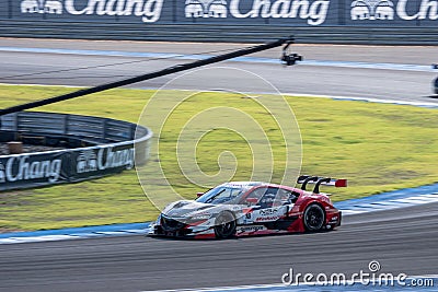 Takashi Kogure of Drago Modulo Honda Racing in GT500 Qualiflying Editorial Stock Photo