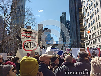 Take Action, March for Our Lives, American Gun Reform, NYC, NY, USA Editorial Stock Photo