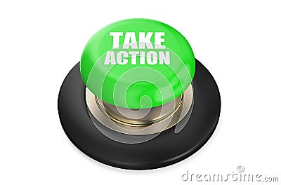 Take Action Red button Stock Photo