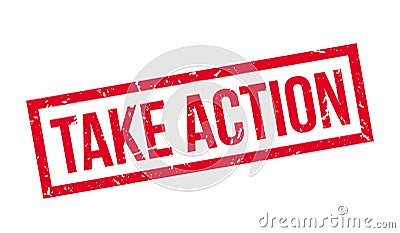 Take action rubber stamp Stock Photo