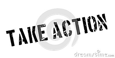 Take action rubber stamp Stock Photo