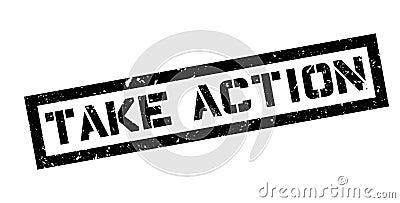 Take action rubber stamp Stock Photo