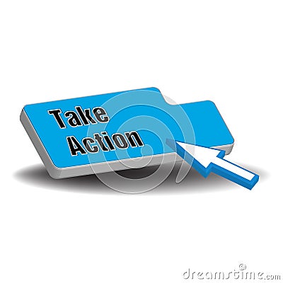 Take action web button Vector Illustration