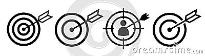 take aim target arrow icon accuracy focused sight icon Stock Photo
