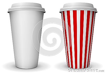 Take-away paper cup Vector Illustration