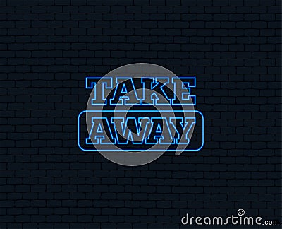 Take away sign icon. Takeaway food or drink. Vector Illustration