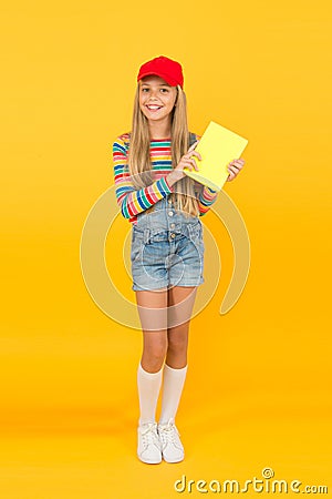 Take book from library. Informal education concept. Join literature club. School education. Education outside of Stock Photo