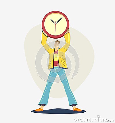 Take control of your time. Vector Illustration