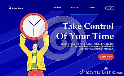 Take control of your time. Vector Illustration