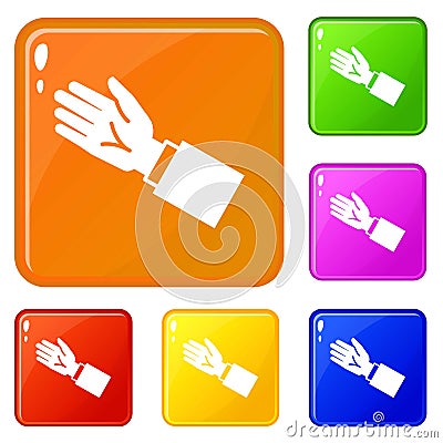 Take election poster icons set vector color Vector Illustration