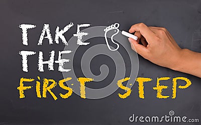 Take the first step Stock Photo