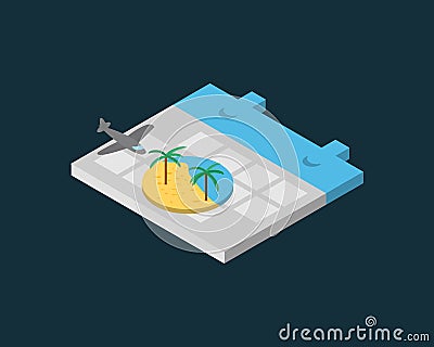 Take leave request and enjoy holiday to relax from work Vector Illustration