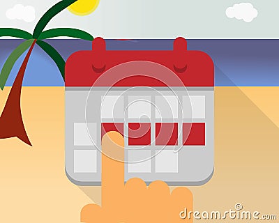 Take leave request and enjoy holiday vector Stock Photo