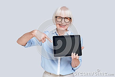 Take a look over here! Stock Photo