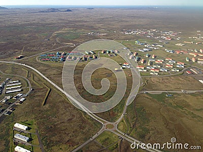 Take off from Keflavik International Airport Stock Photo